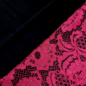 Acquista fuxia-nero Kit Sciarp&#39;ollo Pizzo