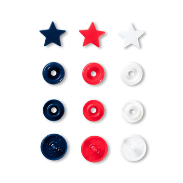 Acquista blu-rosso-bianco Prym Bottoni A Pressione Color Snaps A Stella Prym Love