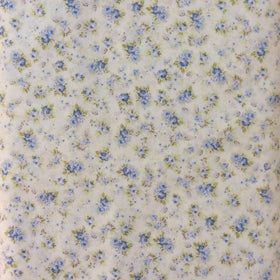 Cotone Americano Fiori Azzuri