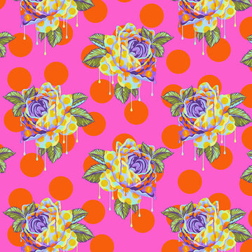 Tula Pink Curiouser and Curiouser Painted Roses - 0