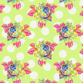 Acquista verde-lime Tula Pink Curiouser and Curiouser Painted Roses